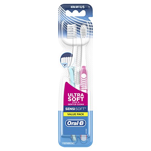 Book Cover Oral-B Sensi-Soft Toothbrushes, Ultra Soft, 2 Count