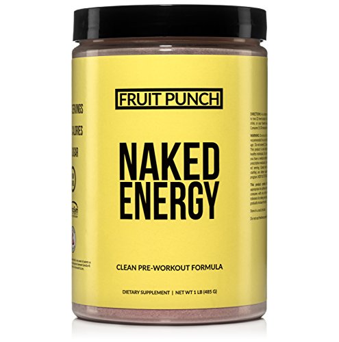 Fruit Punch Naked Energy - Fruit Punch Flavored All Natural Pre Workout Supplement for Men and Women, Vegan Friendly, No Added Sweeteners, Colors or Flavors - 30 Servings