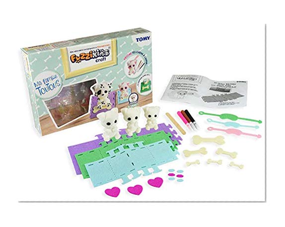 TOMY Fuzzikins-Ma Famille toutous E72791, Multicolore