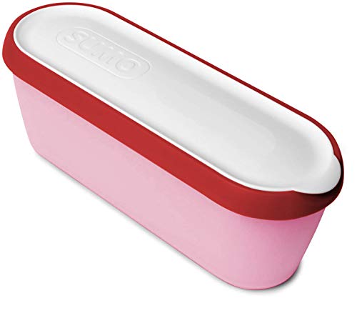 SUMO Homemade Ice Cream Containers - Dishwasher Safe Tub. 1.5 Quart (1-Pack, Red)