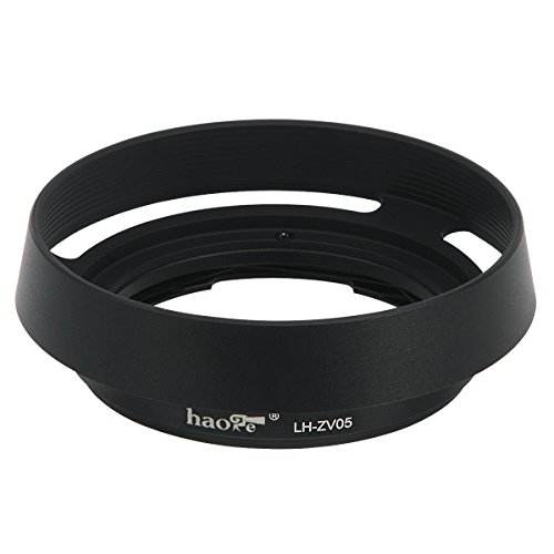 Haoge LH-ZV05 Round Metal Lens Hood for Carl Zeiss Biogon T* 2/35 35mm f2 ZM, C Biogon T* 2.8/35 35mm f2.8 ZM, Planar T* 2/50 50mm f2 ZM; Voigtlander NOKTON Classic 35mm f1.4 VM, 40mm f1.4 VM as LH-6