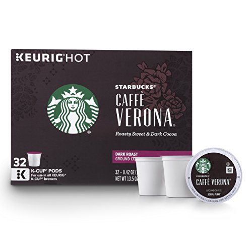 Book Cover Starbucks Caffè Verona Dark Roast Single Cup Coffee for Keurig Brewers, 32 Count