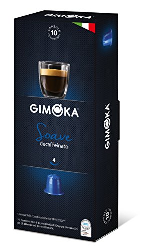 Gimoka 100 Pack Coffee Capsule Compatible with the Nespresso OriginaLine Machine Decaffeinato Flavor