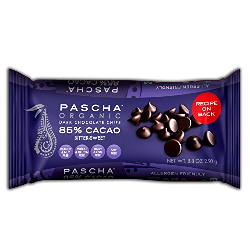Pascha Organic Bitter-Sweet Chocolate Baking Chips 85% Cacao, 8.8 Ounce (Pack of 6)