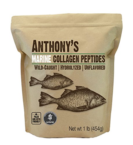Anthony's Hydrolyzed Marine Collagen Peptides, 1lb, Gluten Free, Paleo & Keto Friendly