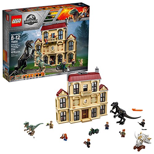 Book Cover LEGO Jurassic World Indoraptor Rampage at Lockwood Estate 75930 Popular Building Kit, Best Fallen Kingdom Indoraptor Dinosaur Toy (1019 Pieces) (Discontinued by Manufacturer)