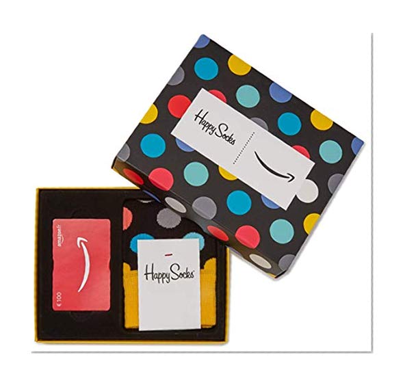 Carte cadeau Amazon.fr Dans un Coffret avec Chaussettes Happy Socks (Taille Unique)