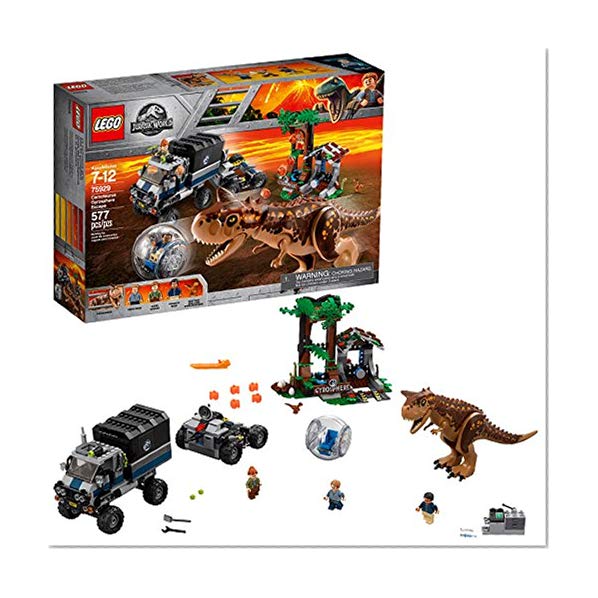 Book Cover LEGO Jurassic World Carnotaurus Gyrosphere Escape 75929 Building Kit (577 Piece)