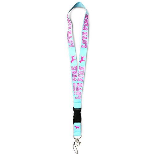 Book Cover Love Pink Detachable Lanyard Teal for Keys Cell Phones Clip Clasp Breakaway Heavy Duty