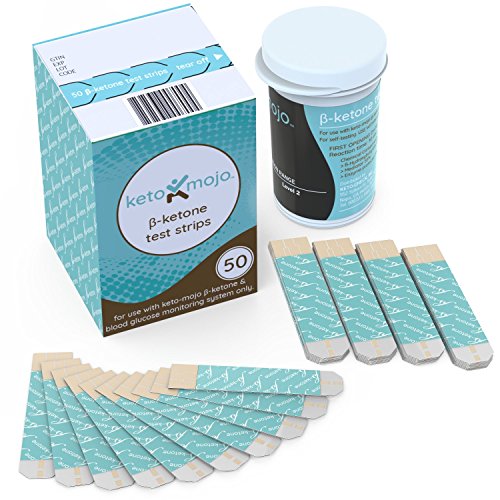 Keto-Mojo 50 Blood Ketone Test Strips, Precision Measurement for Diabetes & Low-Carb Weight Loss, Monitor Your Diabetic & Ketogenic Diet for Nutritional Ketosis, Strips Work Only in Keto-Mojo Meters