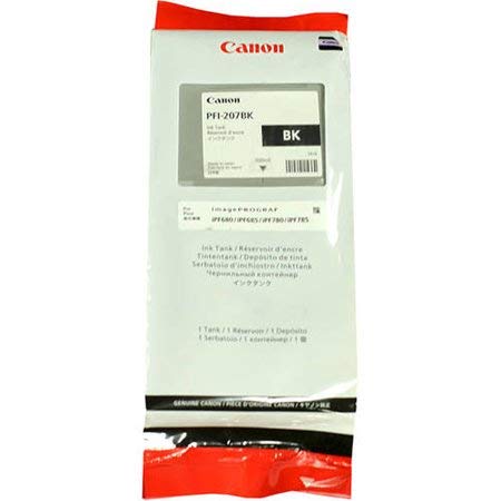 PFI-207BK 300ml Black Canon OEM Ink Cartridge from CES Imaging