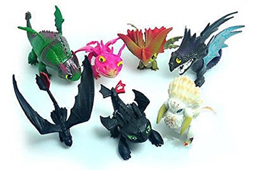 Max Fun Set of 7 Pcs How to Train Your Dragon Night Fury Toothless Action Figures Child Toys Cake Toppers