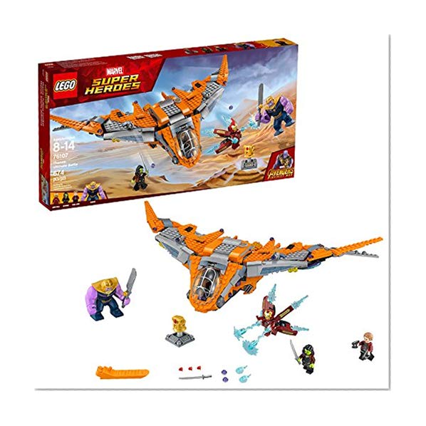 Book Cover LEGO Marvel Super Heroes Avengers: Infinity War Thanos: Ultimate Battle 76107 Guardians of the Galaxy Starship Action Construction Toy and Building Kit for Kids (674 Piece)