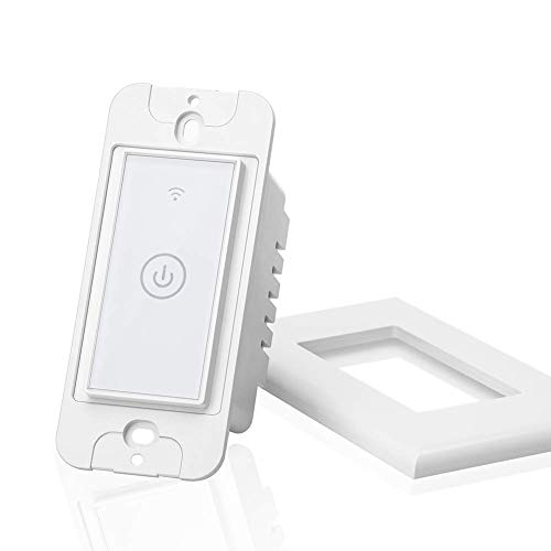 meross Smart Wi-Fi Light Switch, Amazon Alexa and Google Assistant Supported, Fit for US/CA Wall, Remote Control with Timing Function, No Hub Needed, White (MSS510 1 Pack), WiFi 1pack