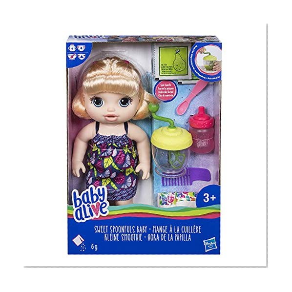 Baby Alive - Mange A La Cuillere - Poupee Cheveux Blonds - E0586