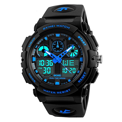 SKMEI Sports Analog-Digital Blue Dial Men's Watch - SkmeiMW56A
