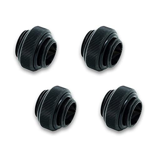 EKWB EK-AF G1/4" 6mm Male to Male Extender Fitting, Black, 4-Pack
