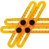Maßstab Template Tool, Multi-Angle Measuring Ruler - Orange Plastic | for Builders, Craftsmen, Carpenters, Handymen, Roofers, Tilers and DIY-ers