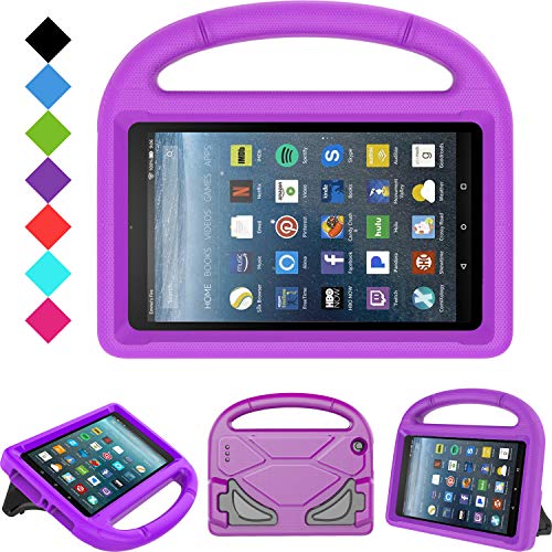 Kids Case for All-New Fire 7 2019/2017 - TIRIN Light Weight Shock Proof Handle Kidâ€“Proof Cover Kids Case for Amazon Fire 7 Tablet (9th/ 7th/ 5th Generation, 2019/2017/ 2015 Release), Purple