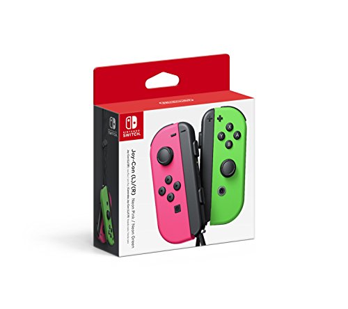 Book Cover Nintendo Joy-Con (L/R) - Neon Pink / Neon Green