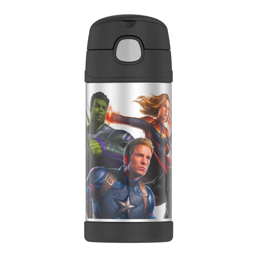 THERMOS FUNTAINER F4101 Stainless Steel Kids Bottle, 12 Ounce, Avengers Infinity War 12 Ounce Avengers Infinity War