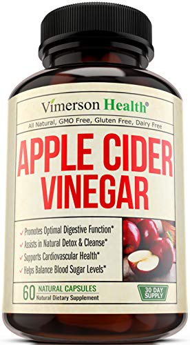 Apple Cider Vinegar Supplement. Natural, Advanced Detox Cleanse Support. Promotes Digestion, Heart and Immune Health. Helps Balance Blood Sugar. 60 ACV Vegetarian Capsules. Non-GMO and Gluten-Free
