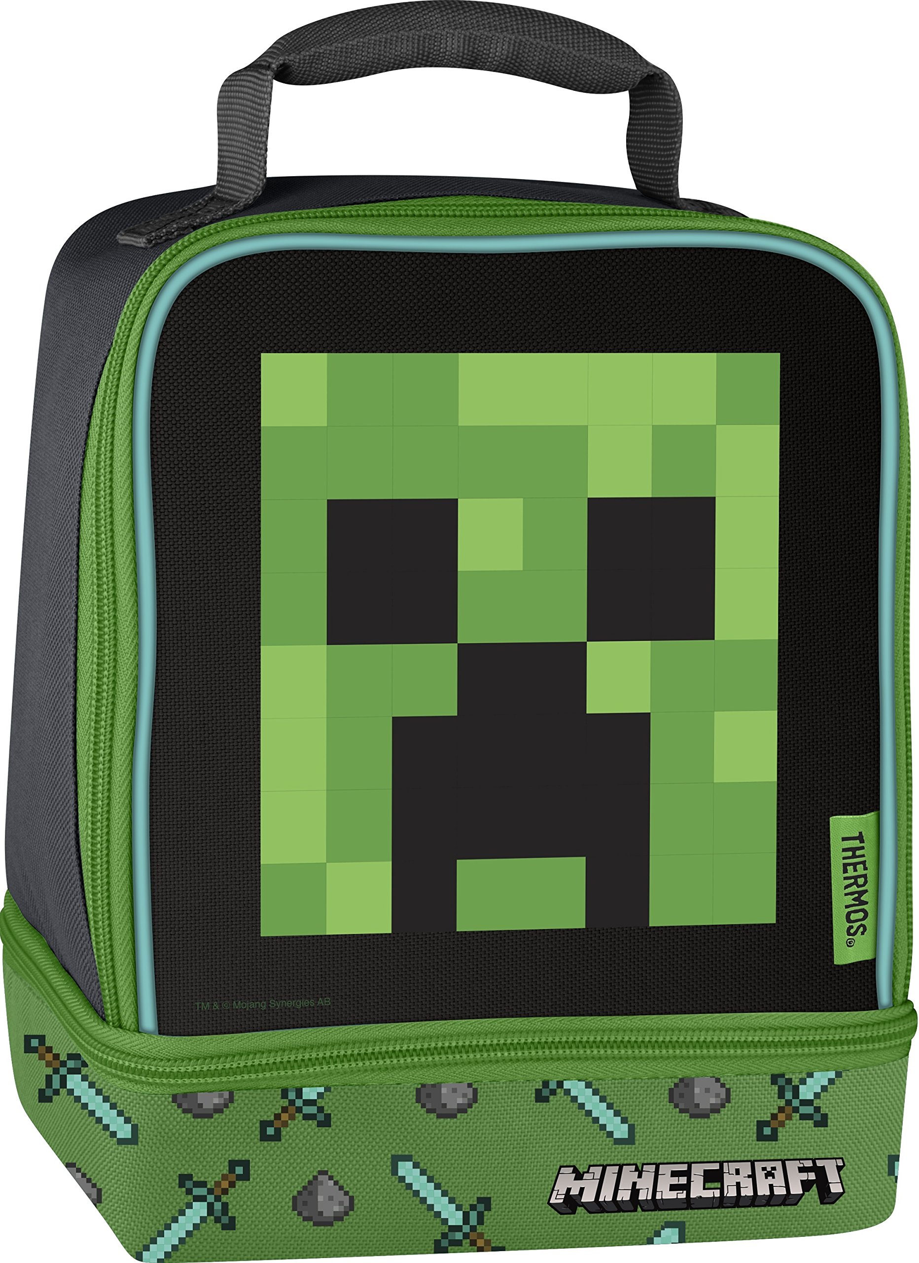 Book Cover Thermos Dual Lunch Kit, Minecraft - Creeper