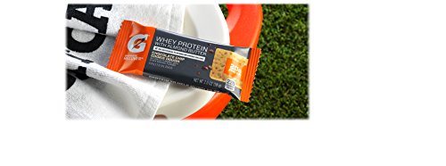Gatorade Whey Protein With Almond Butter Bars, Chocolate Chip Cookie Dough, 2 oz bars (Pack of 12, 20g of protein per bar)