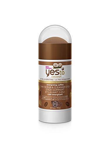 Book Cover Yes To Coconut Ultra Hydrating Energizing Coffee 2 in 1 Scrub & Cleanser Stick 2.5 Oz l Dry Skin l Exfoliating Cleanse l Vegan l 95% Natural Ingredients
