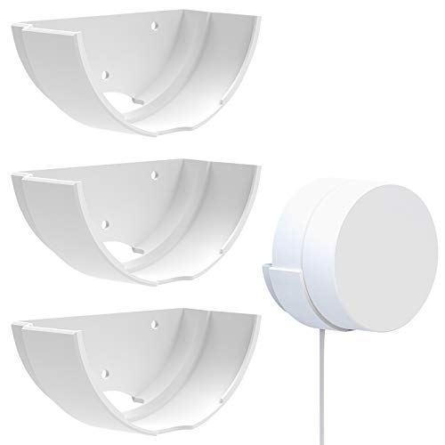 Google WiFi 3 Pack Wall Mounts, Google Router Mounting Bracket, Best Design for Winding Power Cord, Fits Snugly to Google WiFi 3 Pack