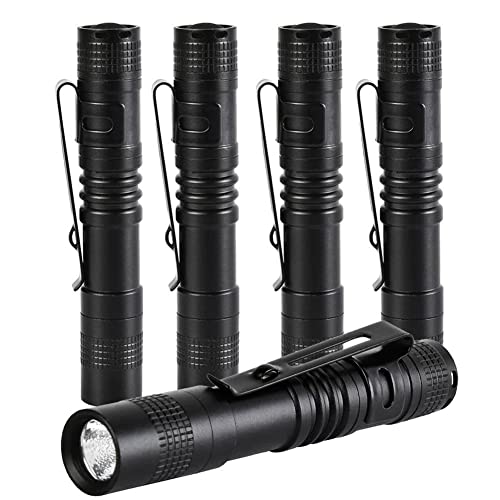 5PCS LED Pen Flashlight, Mini Pen Lights with Clip, Pocket Pen Flashlight Torch for Nurses, Small LED Handheld Slim Torches for Emergency, Overhaul, Outdoor Camping