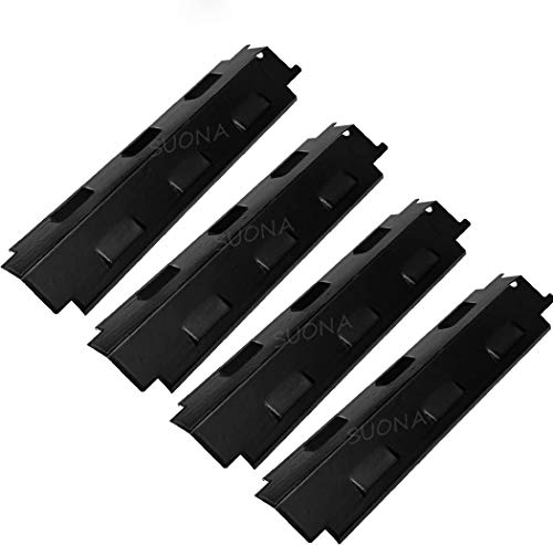SUONA PT-72 Gas Grill Replacement Parts for Charbroil Kenmore Master Chef Master Forge Thermos BBQ Porcelain Steel Heat Shield Plate Tent Burner Cover Flame Tamer 14 5/8 x 4 1/4 inch 4-Pack
