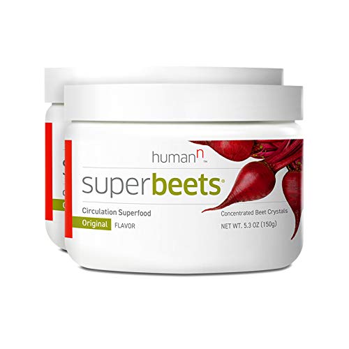 humanN SuperBeets Circulation Superfood Concentrated Beet Powder Nitric Oxide Boosting Supplement (Apple Flavor, 5.3-Ounce, 2-Pack)