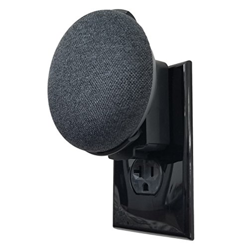 Dot Genie Google Home Mini (1st Gen) Backpack: The Simplest and Cleanest Outlet Wall Mount Hanger Stand for Home Mini (1st Gen) - No Cord Wrapping Required - Designed in USA (Black)