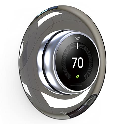 Book Cover elago Wall Plate Cover Designed for Google Nest Learning Thermostat (Polished Steel) - Compatible with Nest Learning Thermostat 1st/2nd/3rd Generation [US Patent Registered]