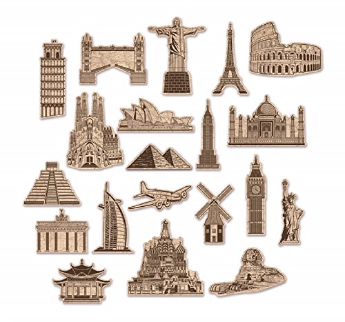 BeistleCo 20 Around The World Travel Theme Cutouts for Parties and Nurseries