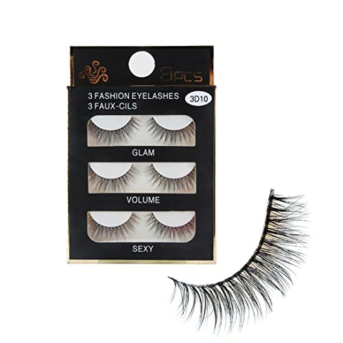 Book Cover NewKelly 1 Box Luxury 3D False Lashes Fluffy Strip Eyelashes Long Natural Party