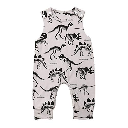 Toddler Infant Baby Boy Dinosaur Sleeveless Romper Jumpsuit Animal Outfit Summer Clothes