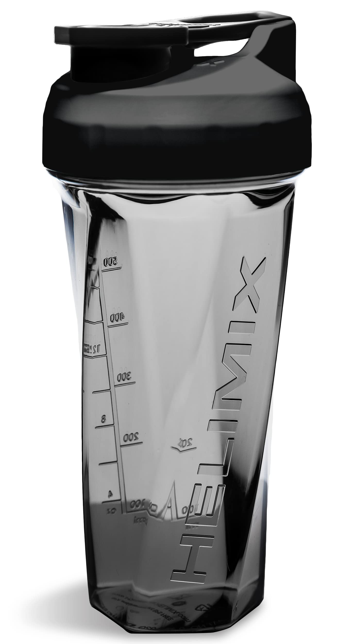 HELIMIX 2.0 Vortex Blender Shaker Bottle Holds upto 28oz | No Blending Ball or Whisk | USA Made | Portable Pre Workout Whey Protein Drink Shaker Cup | Mixes Cocktails Smoothies Shakes | Top Rack Safe 28 oz Black