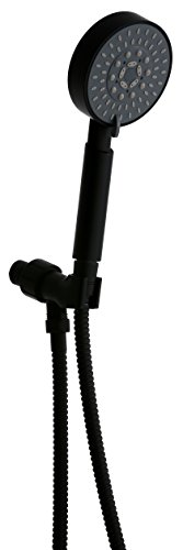 Book Cover Derengge HSH-117TF-MT 5-Function Handheld Showerhead with Hose and Bracket Holder, Matte Black