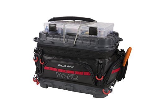 Plano PLAB36700 KVD Signature Series 3600 Size Tackle Bag, Black/Grey/Red, Premium Tackle Storage