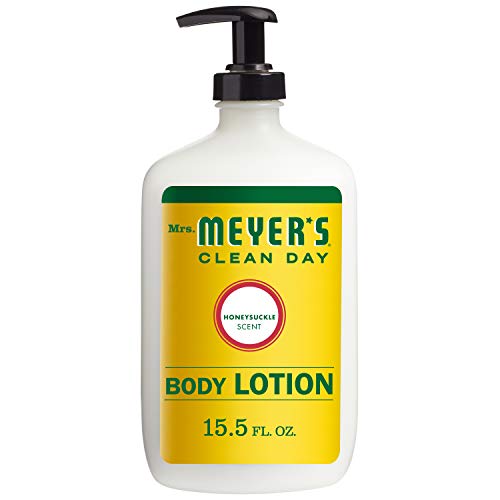 Book Cover Mrs. Meyer's Clean Day Body Lotion, Long-Lasting, Non-Greasy Moisturizer, Cruelty Free Formula, Honeysuckle Scent, 15.5 oz