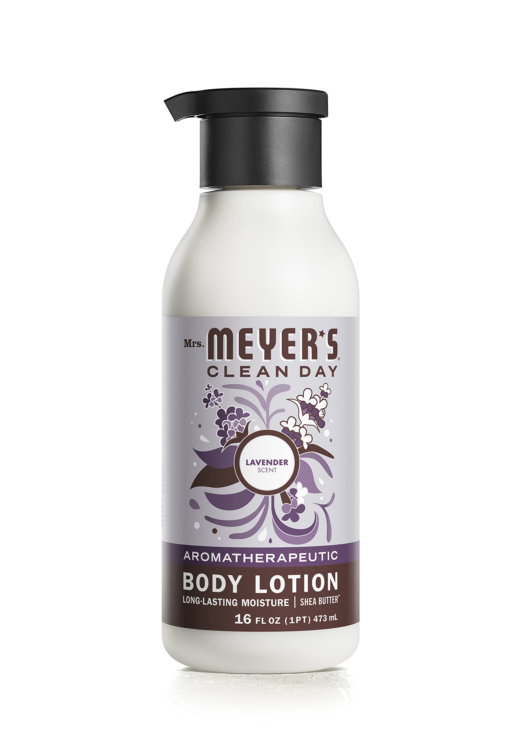 Book Cover Mrs. Meyer's Body Lotion for Dry Skin, Non-Greasy Moisturizer Made with Essential Oils, Lavender, 15.5 oz