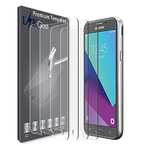 [4 Pack] LK Screen Protector for Samsung Galaxy J7 Prime, [Tempered Glass] 9H Hardness, Anti Scratch