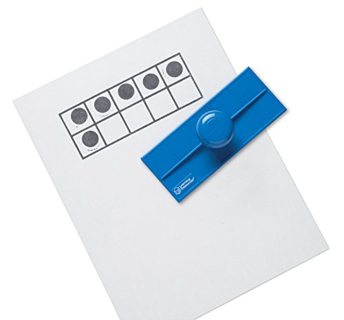 Learning Resources Ten Frame Stamp, Classroom Math Visuals Stamp, 2 Pieces, 2Â¼â€H x 6â€W