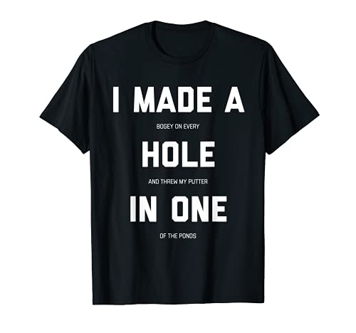 Book Cover Funny Golf Shirts For Men Women - Hole In One Golf Gag Gifts T-Shirt