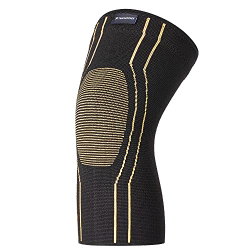 Thx4COPPER Sports Compression Knee Brace for Joint Pain and Arthritis Relief, Improved Circulation Support for Running, Jogging, Workout, Gym-Best Knee Sleeve-Single-Small