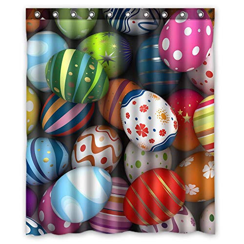 KXMDXA Custom Easter Eggs Happy Easter Bathroom Curtain Shower Curtain 60 x 72 inch