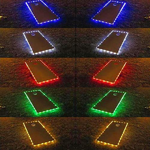 321 Lights Set of 2 Cornhole Board Edge Night Lights Waterproof Lights(Standard Size 4'x2'),Lasting 100+ Hours on 3 AA Batteries(not Included)
