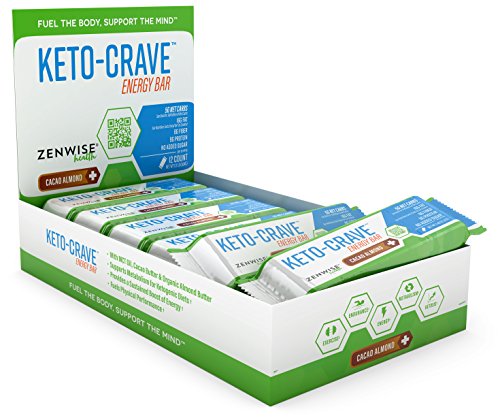 Keto Fat Protein Bar - Ketogenic Diet Snacks for Metabolism, Energy Boost & High-Performance - with MCT Oil, Cacao Butter & Organic Almond Butter - 5G Net Carbs - 12 Pack